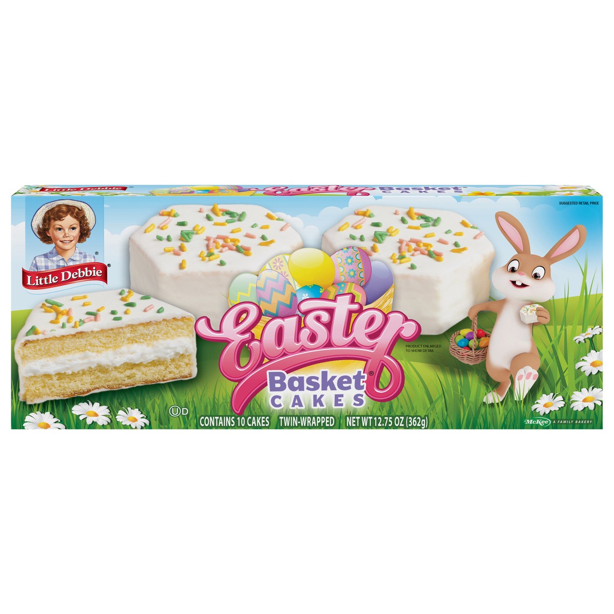 slide 1 of 9, Little Debbie Snack Cakes, Little Debbie Family Pack EASTER BASKET CAKES  (van), 10 ct