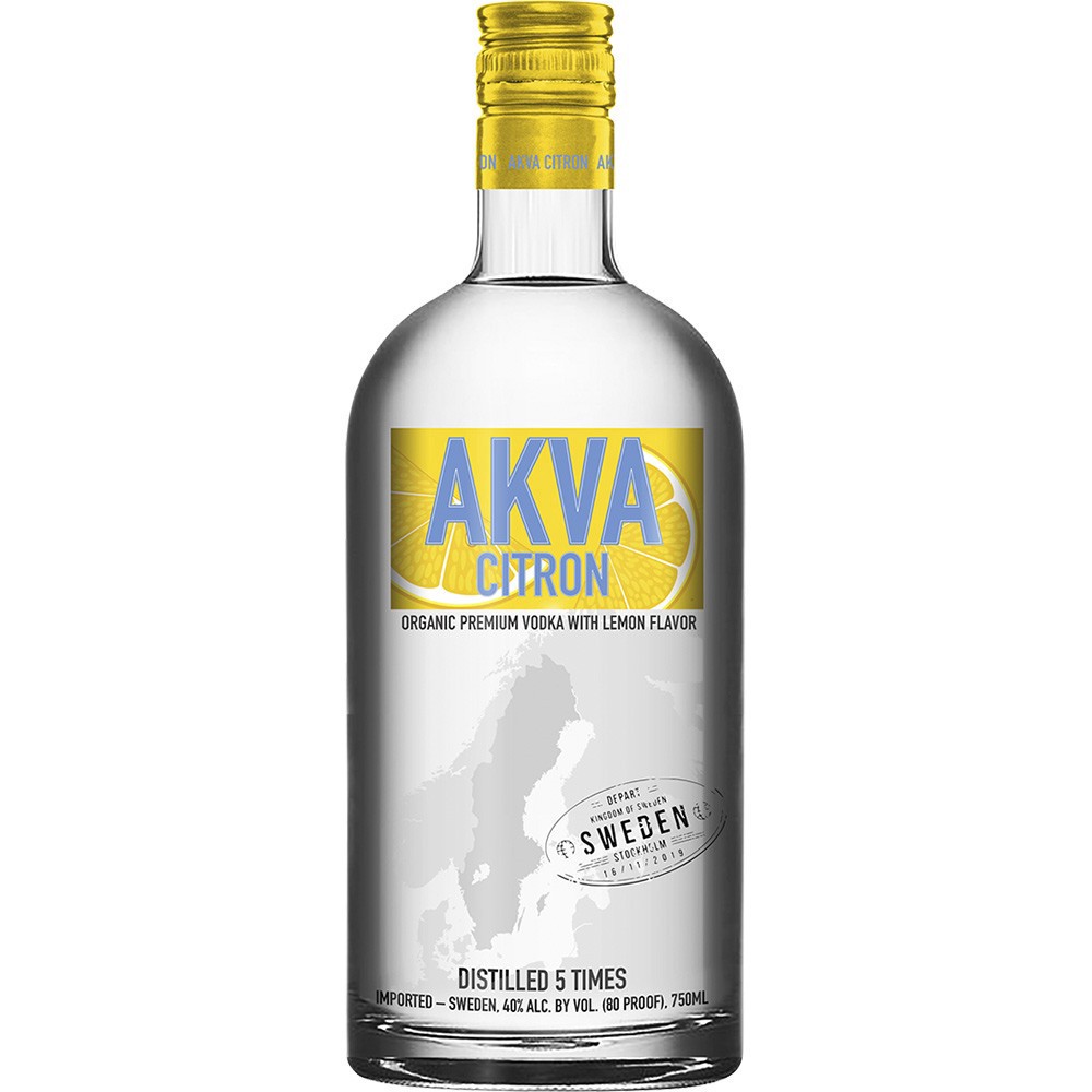 slide 1 of 1, Akva Citron Swedish Vodka, 750 ml