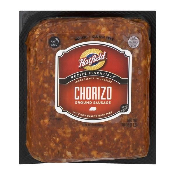 slide 1 of 1, Hatfield Recipe Essentials Ground Sausage Chorizo, 16 oz