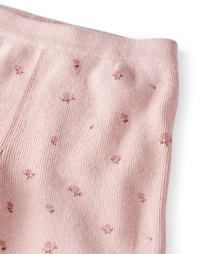 slide 3 of 3, Littleplanet Baby Girl 2-Piece Organic Cotton Sweater Knit Set in Blush Petals Print Blush Petals 6M, 1 ct