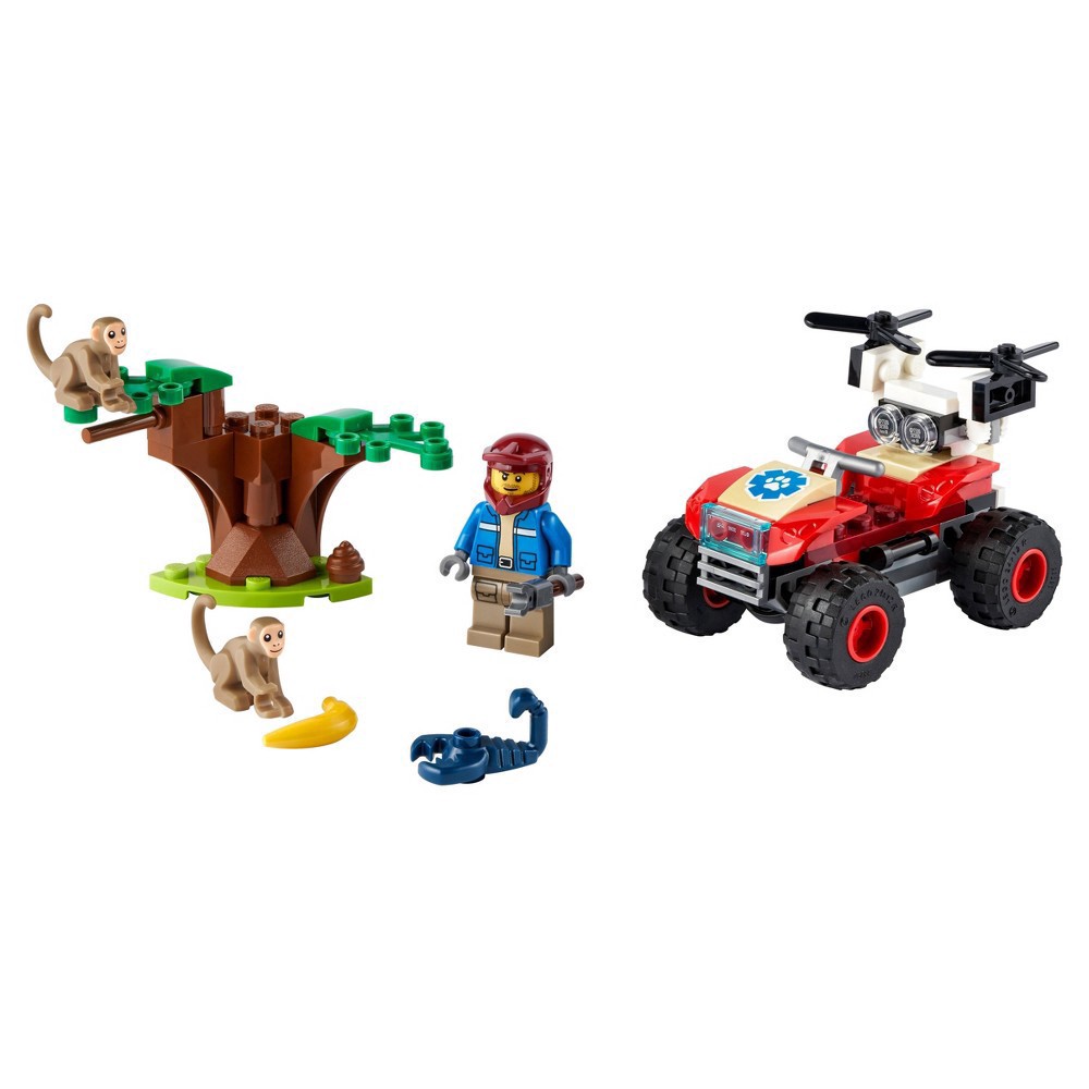 slide 2 of 6, LEGO City Wildlife Rescue ATV 60300 Building Kit, 74 ct