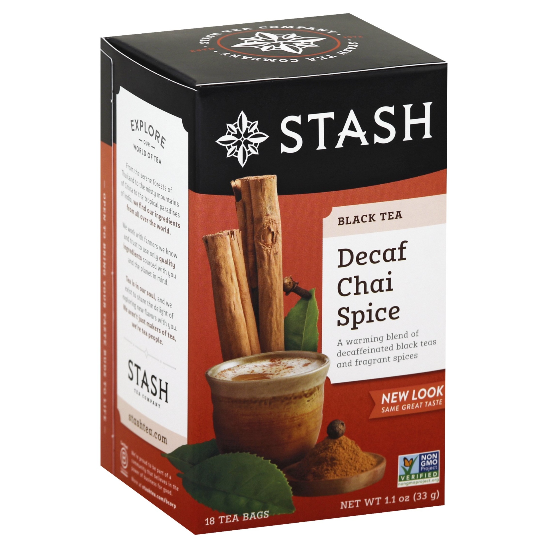 slide 1 of 1, Stash Decaffeinated Chai Spice Tea Bags - 1.2 oz, 1.2 oz