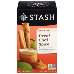 Stash Decaf Chai Spice Black Tea, 18 Tea Bags