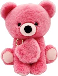 Holiday Home 10-Inch Plush Bear with Keychain - Dark Pink