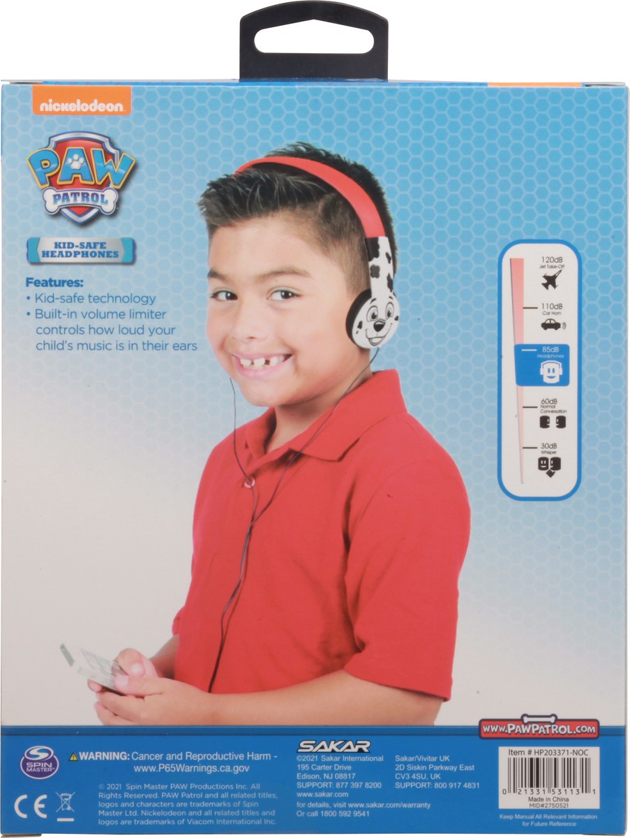 slide 3 of 10, Sakar Paw Patrol Kid-Safe Headphones 1 ea, 1 ct