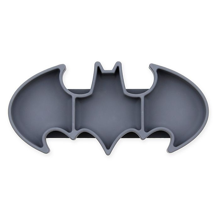 slide 1 of 11, Bumkins DC Comics Batman Silicone Grip Dish - Black, 1 ct