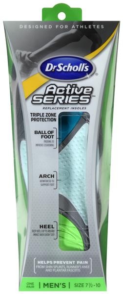 slide 1 of 1, Dr. Scholl's Active Series Men's Insole Replacement, 1 ct