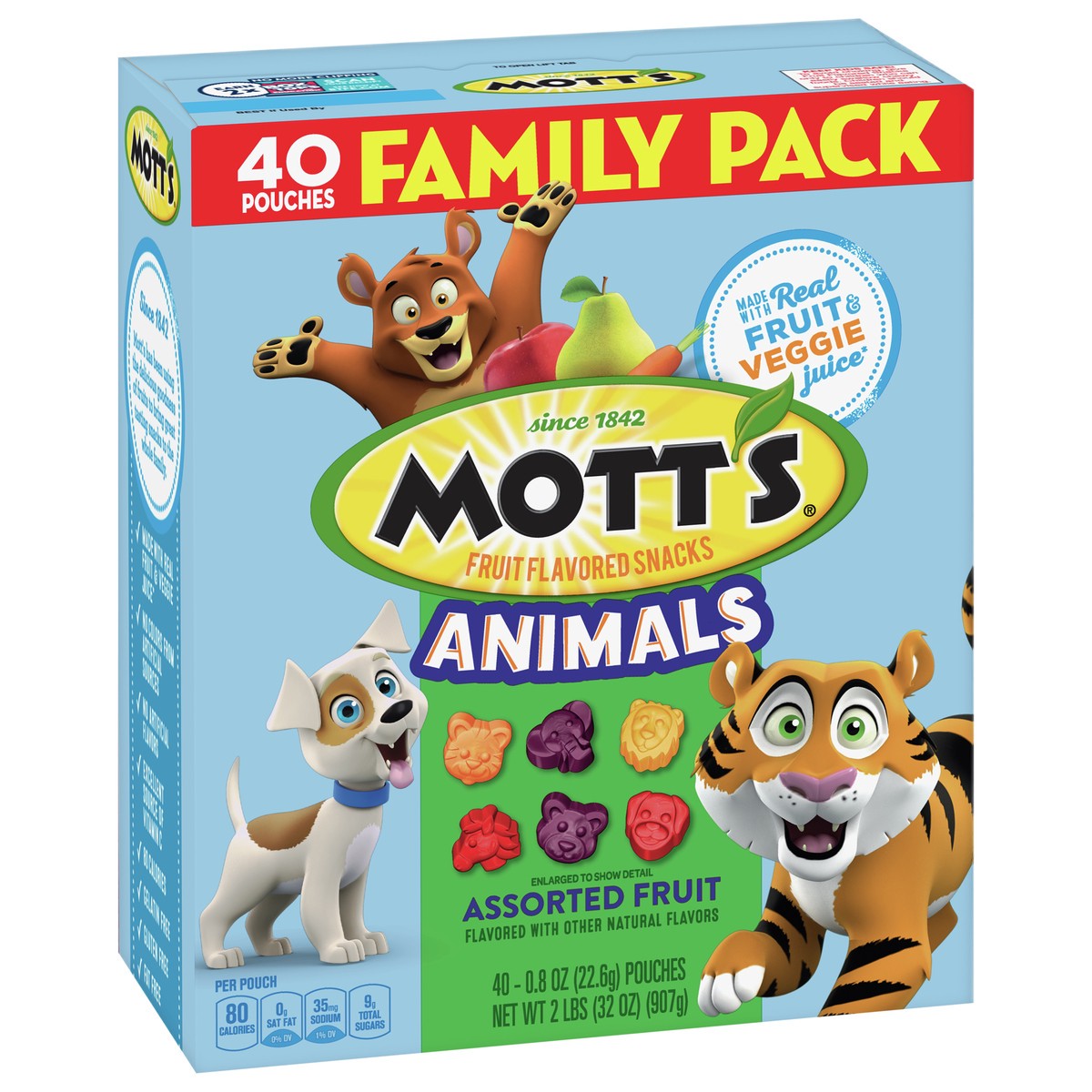 slide 6 of 9, Mott's Fruit Flavored Snacks, Animals Assorted Fruit, Gluten Free, 40 ct, 40 ct