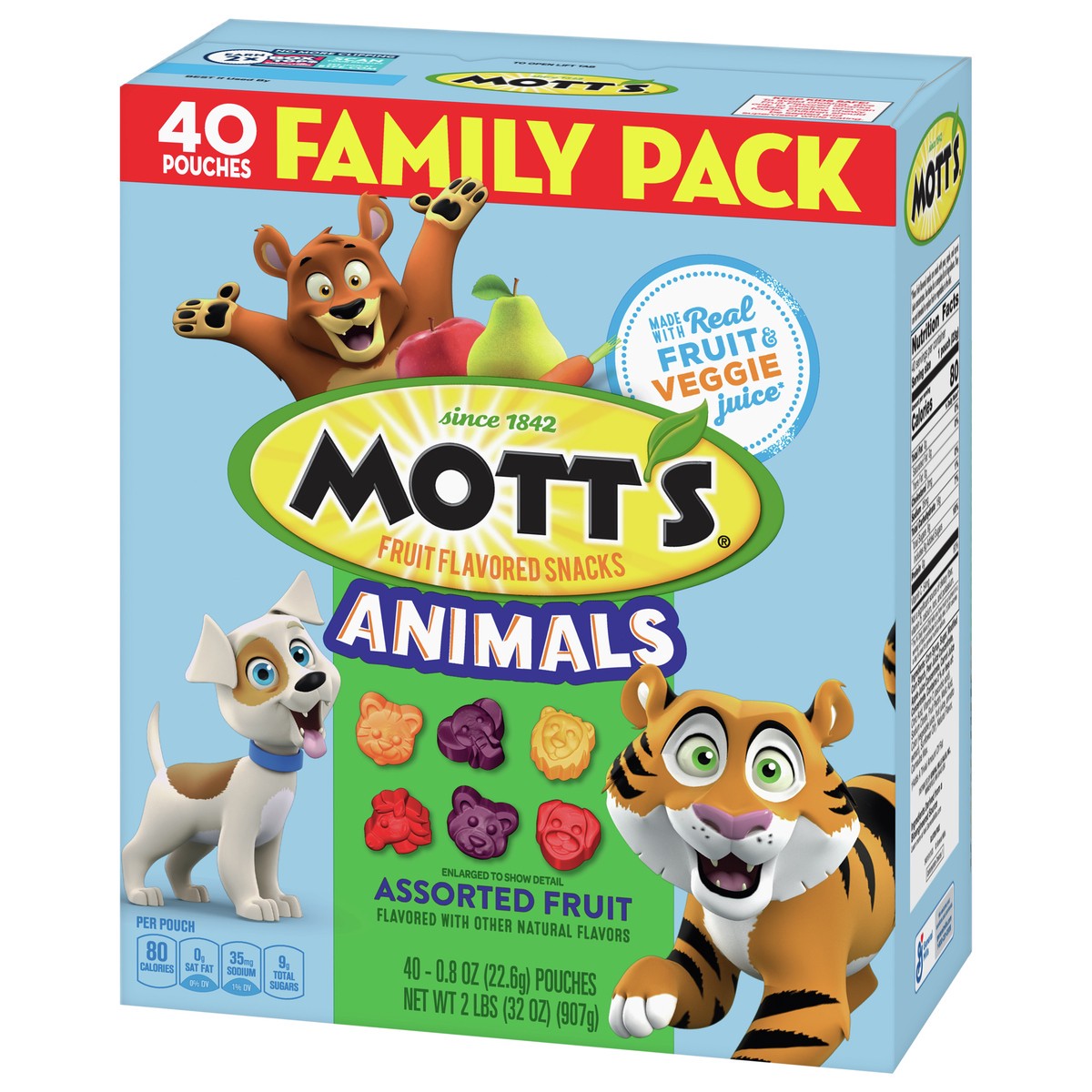 slide 3 of 9, Mott's Fruit Flavored Snacks, Animals Assorted Fruit, Gluten Free, 40 ct, 40 ct