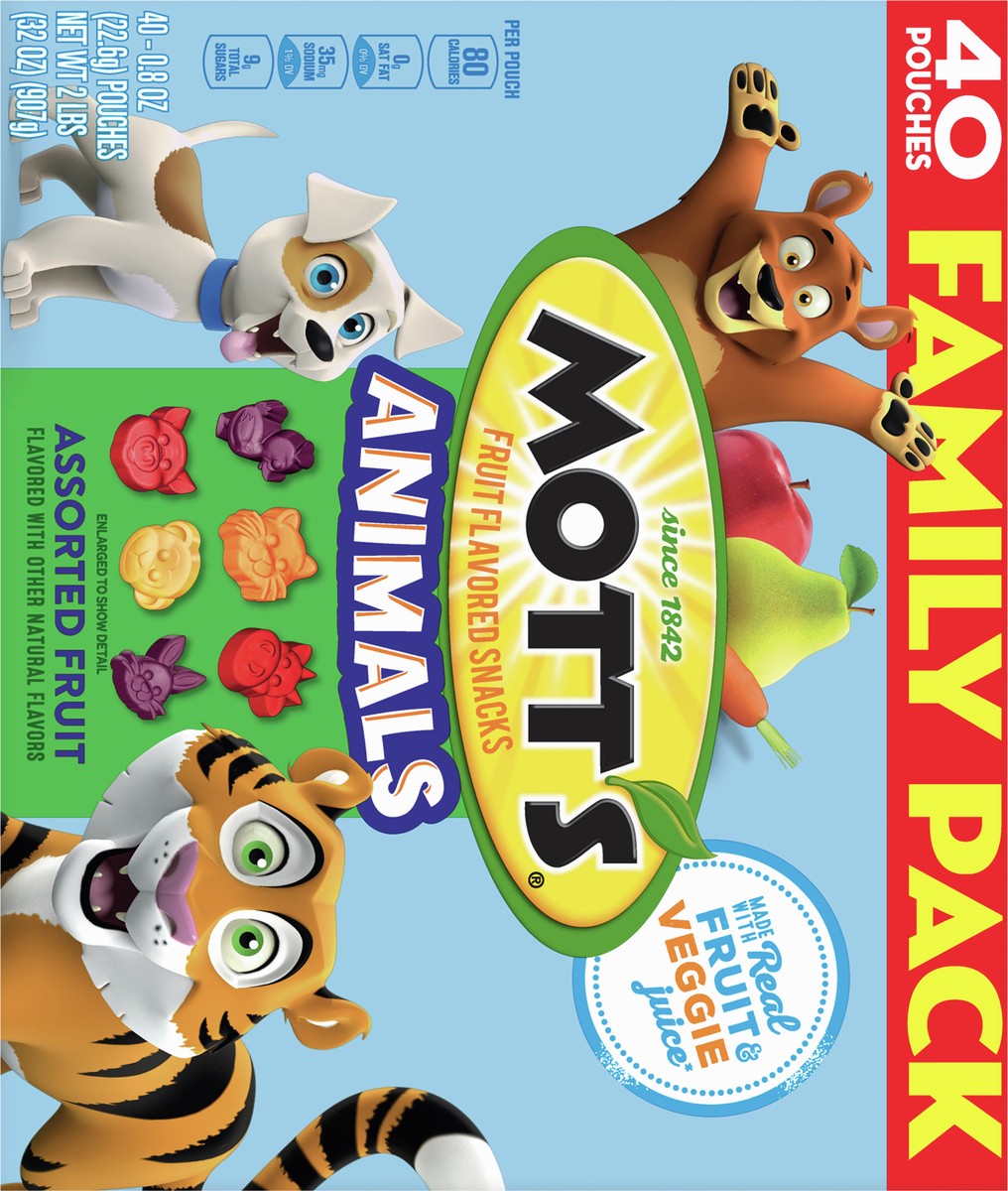 slide 5 of 9, Mott's Fruit Flavored Snacks, Animals Assorted Fruit, Gluten Free, 40 ct, 40 ct