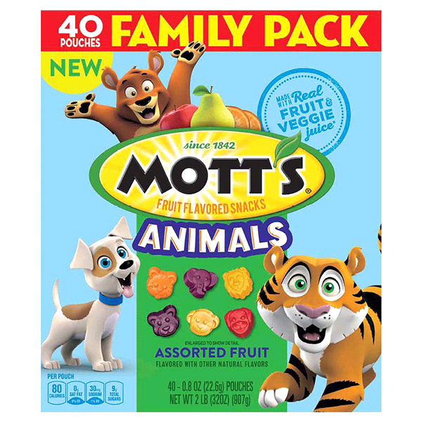 Mott's Fruit Flavored Snacks, Animals Assorted Fruit, Gluten Free, 40 ct 40 ct Shipt