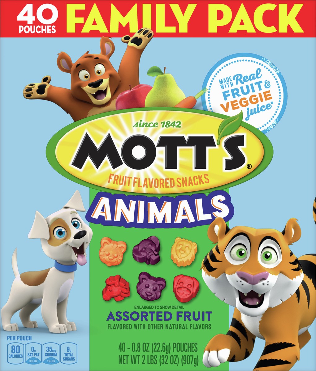 slide 7 of 9, Mott's Fruit Flavored Snacks, Animals Assorted Fruit, Gluten Free, 40 ct, 40 ct