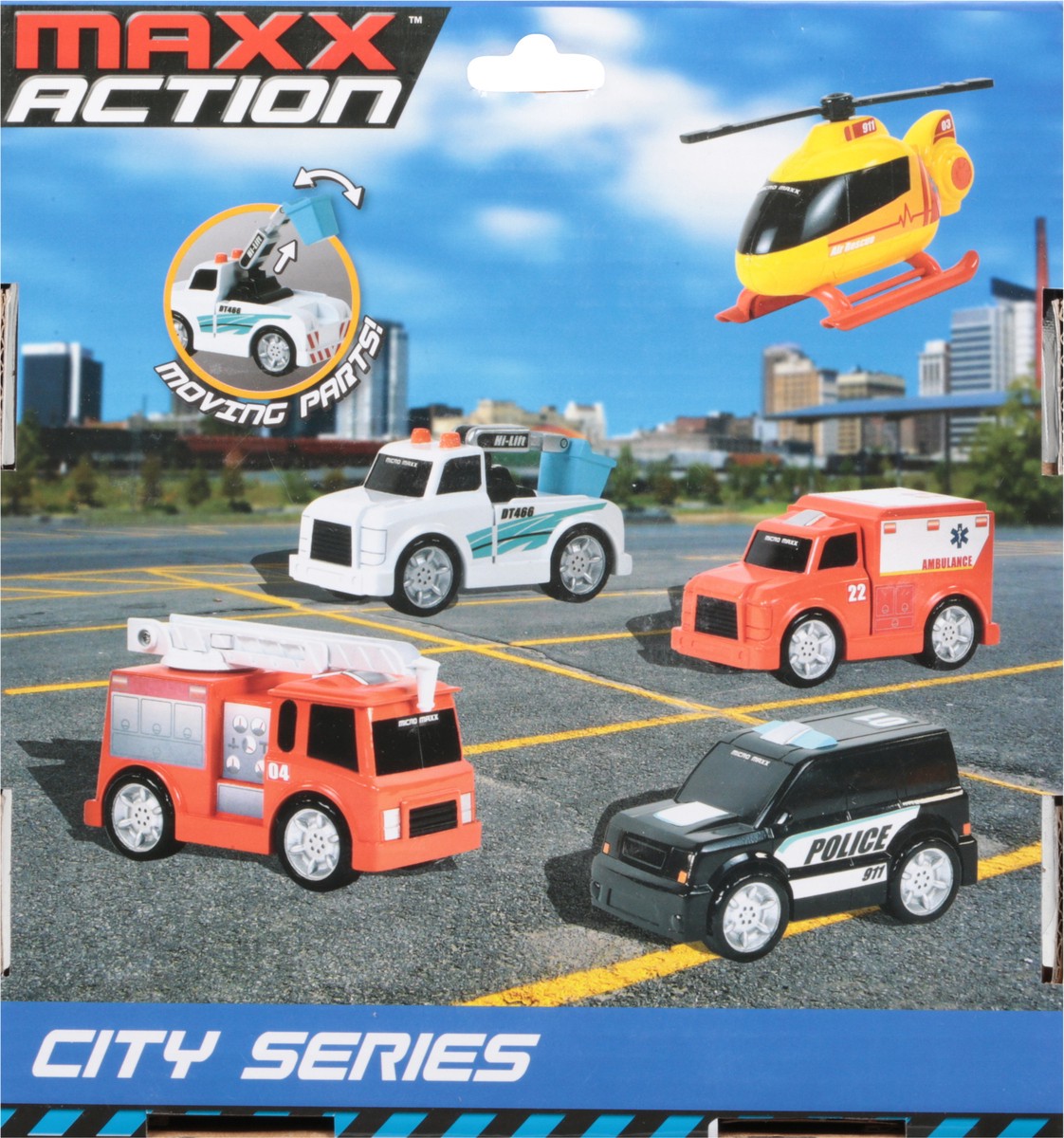 slide 5 of 9, Maxx Action Micro City Vehicle Assortment, 5 ct