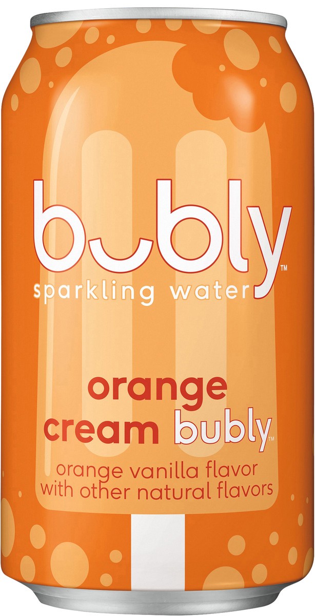 slide 6 of 6, bubly Sparkling Water, Orange Cream, 12 fl oz