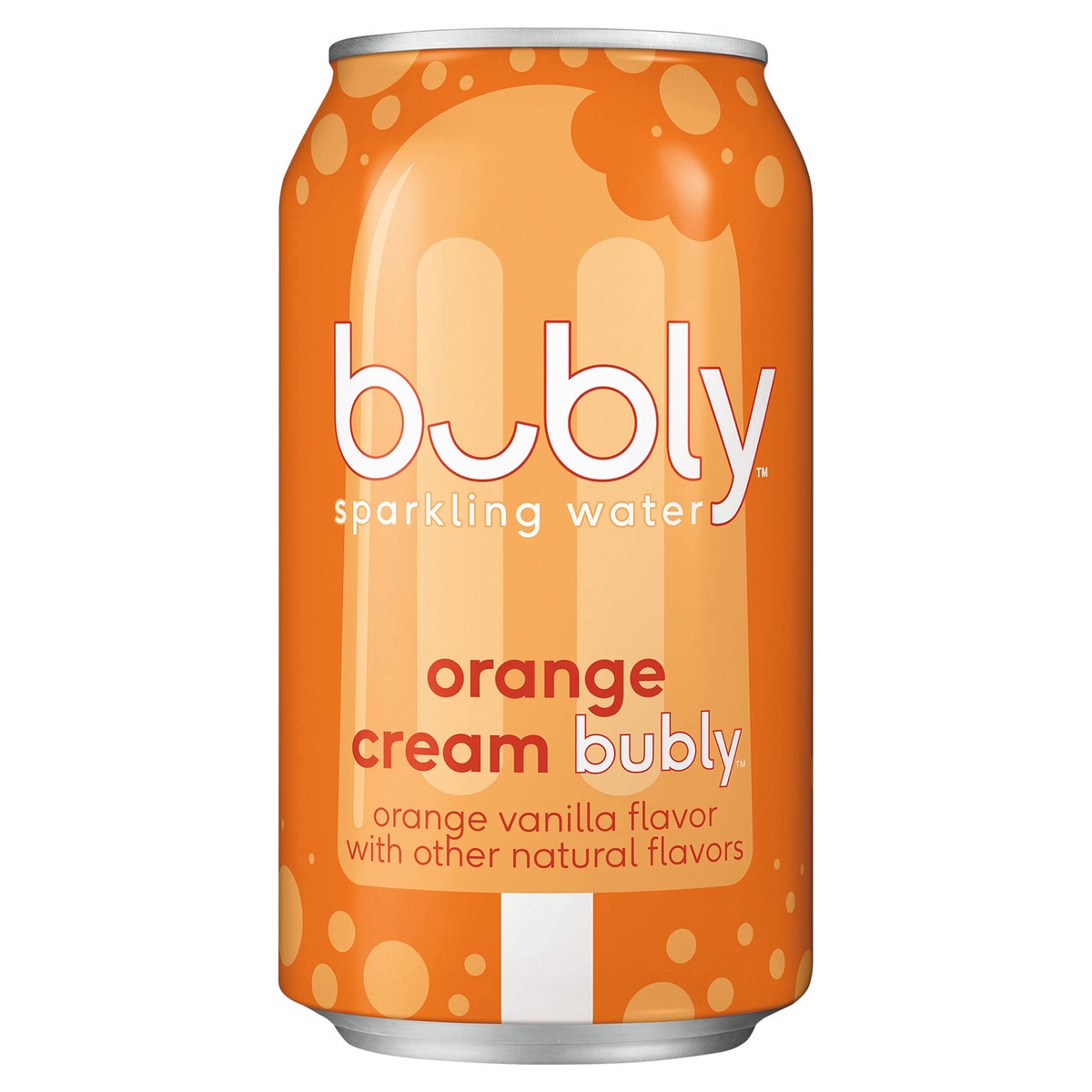 slide 1 of 6, bubly Sparkling Water, Orange Cream, 12 fl oz