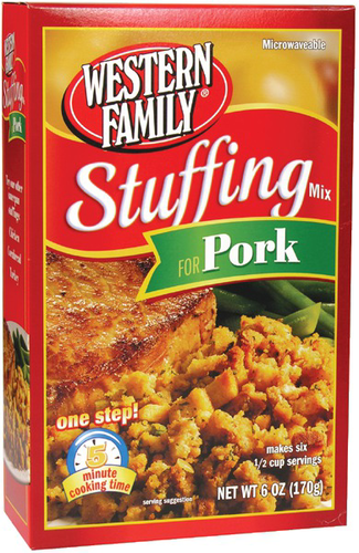 slide 1 of 1, Western Family Stuffing Mix For Pork, 6 oz