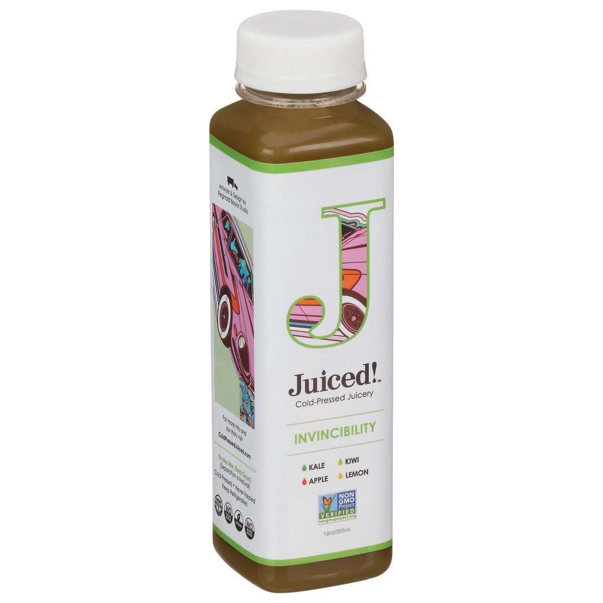 slide 13 of 13, Juiced! Invincibility Juiced Kale Apple Kiwi Lemon - 12 oz, 