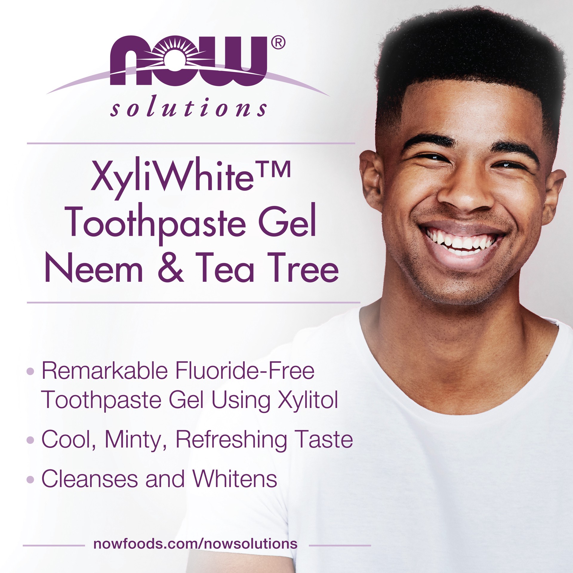 slide 4 of 4, NOW Solutions NOW Xyliwhite Neem & Tea Tree Toothpaste Gel, 6.4 oz