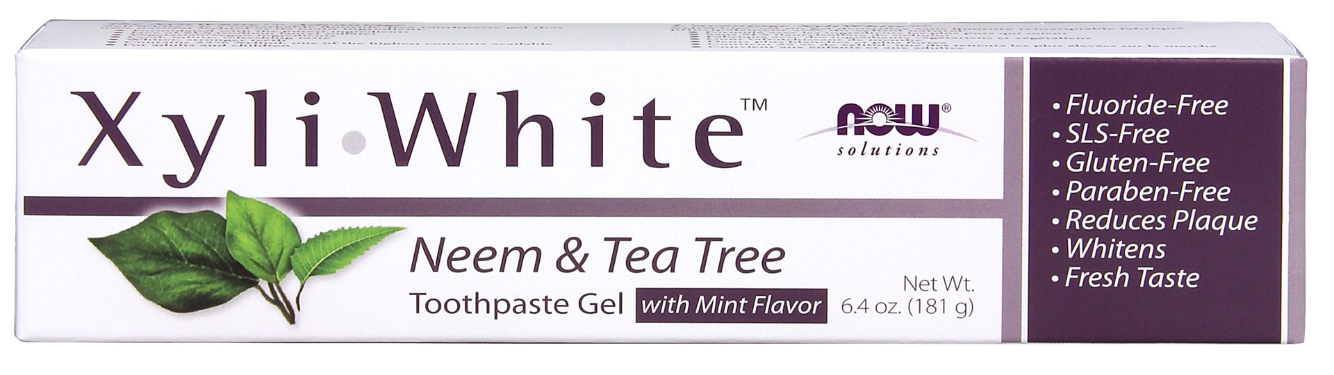 slide 1 of 4, NOW Solutions NOW Xyliwhite Neem & Tea Tree Toothpaste Gel, 6.4 oz