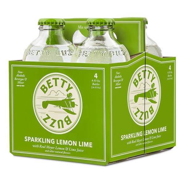 slide 1 of 1, Betty Buzz Lemon Lime Sparkling 4/9Oz, 1 ct