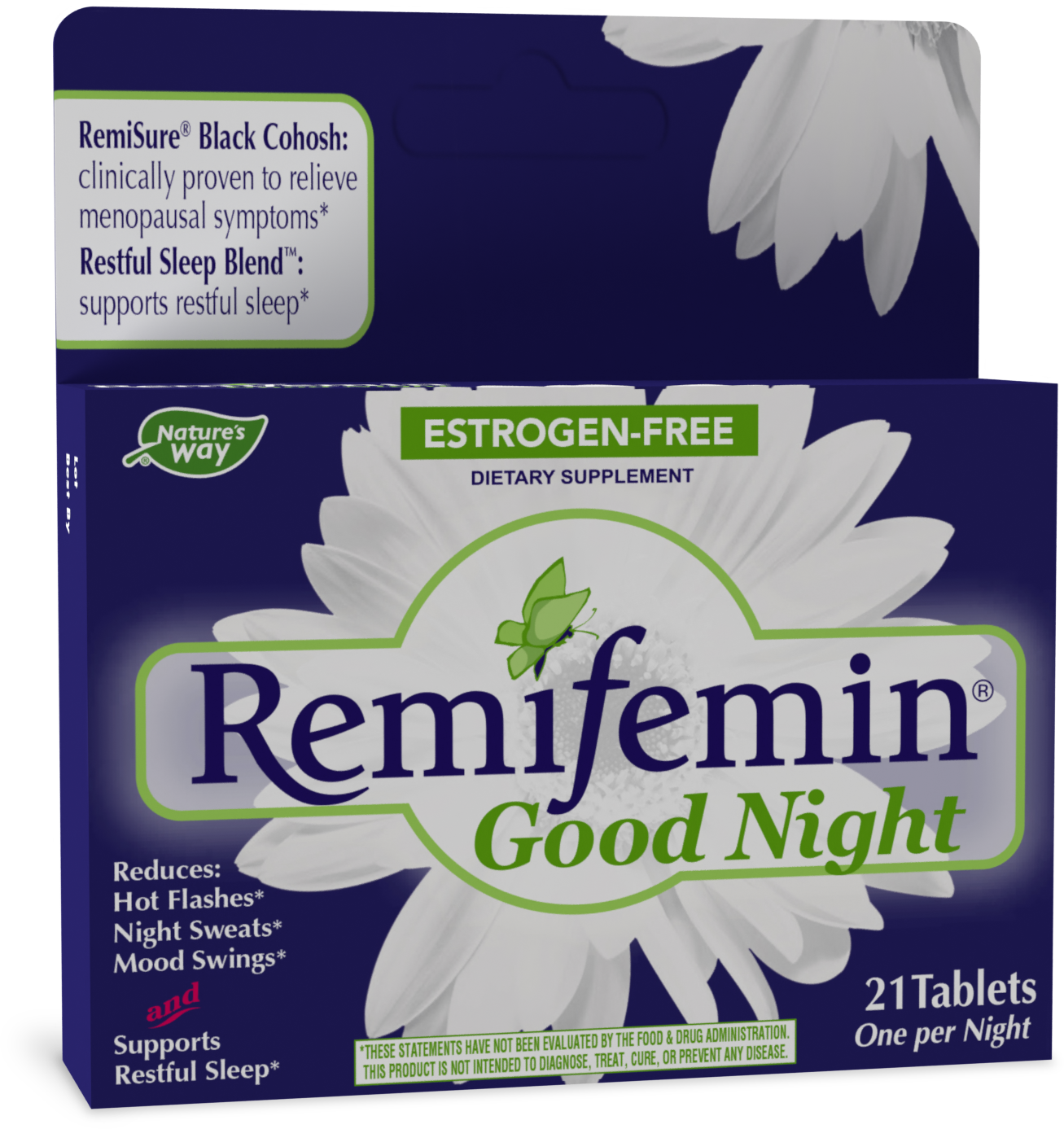 slide 1 of 4, Nature's Way Remifemin Good Night Estrogen Free One per Night, 21 Count, 21 ct