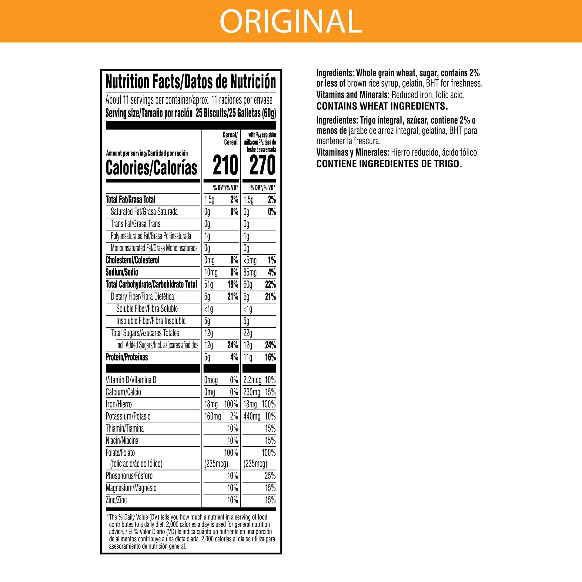 slide 4 of 5, Frosted Mini-Wheats Family Size Whole Grain Original Cereal 24 oz, 24 oz