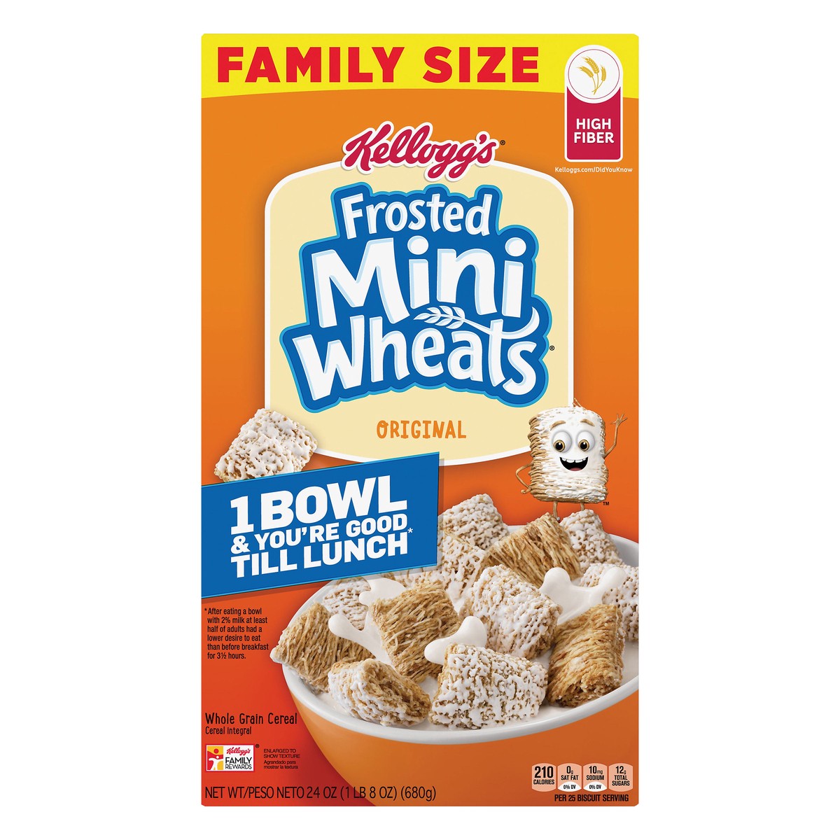 slide 1 of 5, Frosted Mini-Wheats Family Size Whole Grain Original Cereal 24 oz, 24 oz