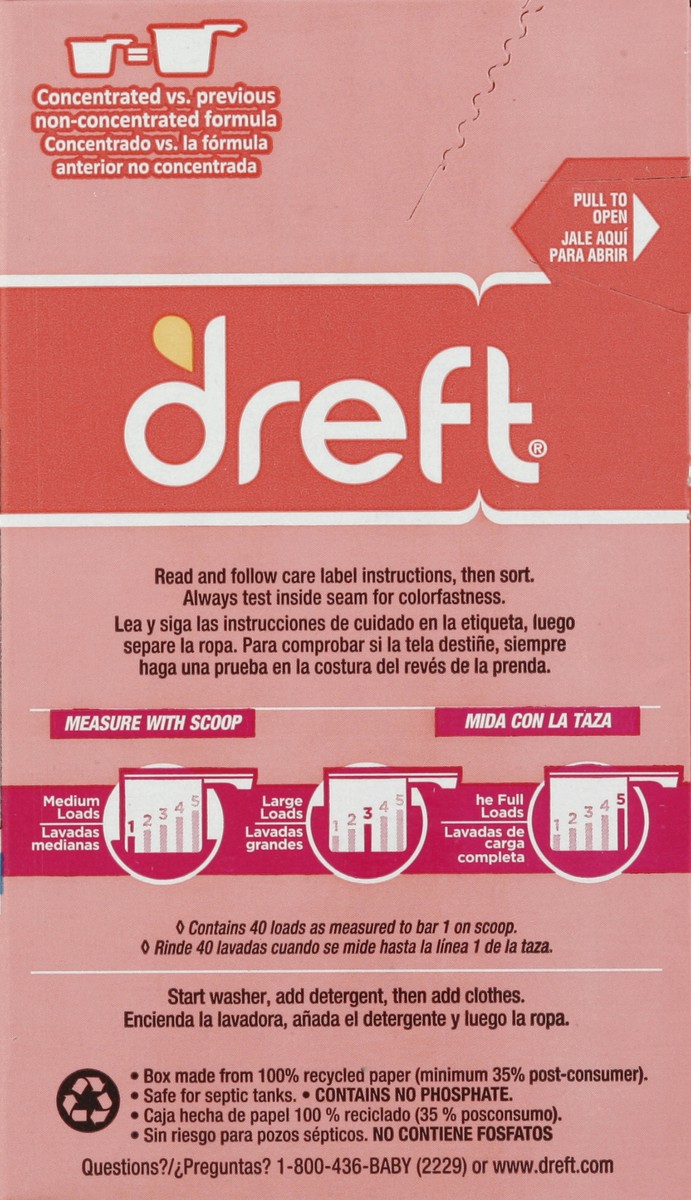 slide 3 of 4, Dreft Laudry Powder Original, 40 ct