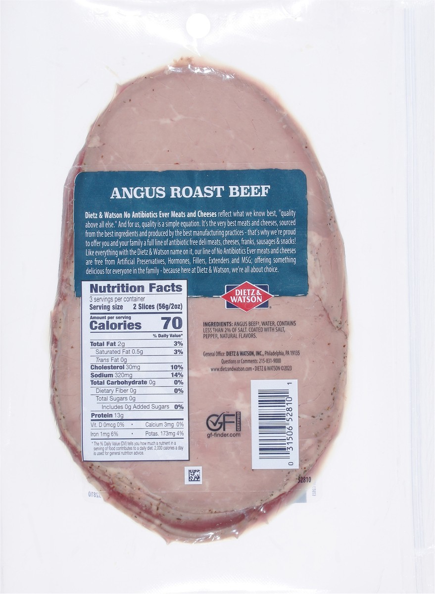 slide 5 of 9, Dietz & Watson Angus Roast Beef 6 oz, 6 oz