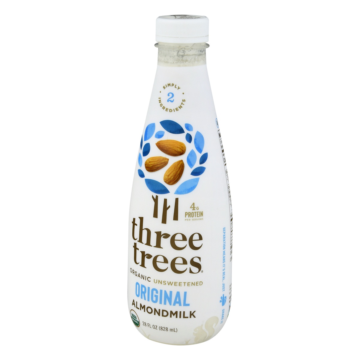 Three Trees Unsweetened Original Almond Milk 28 fl oz Shipt