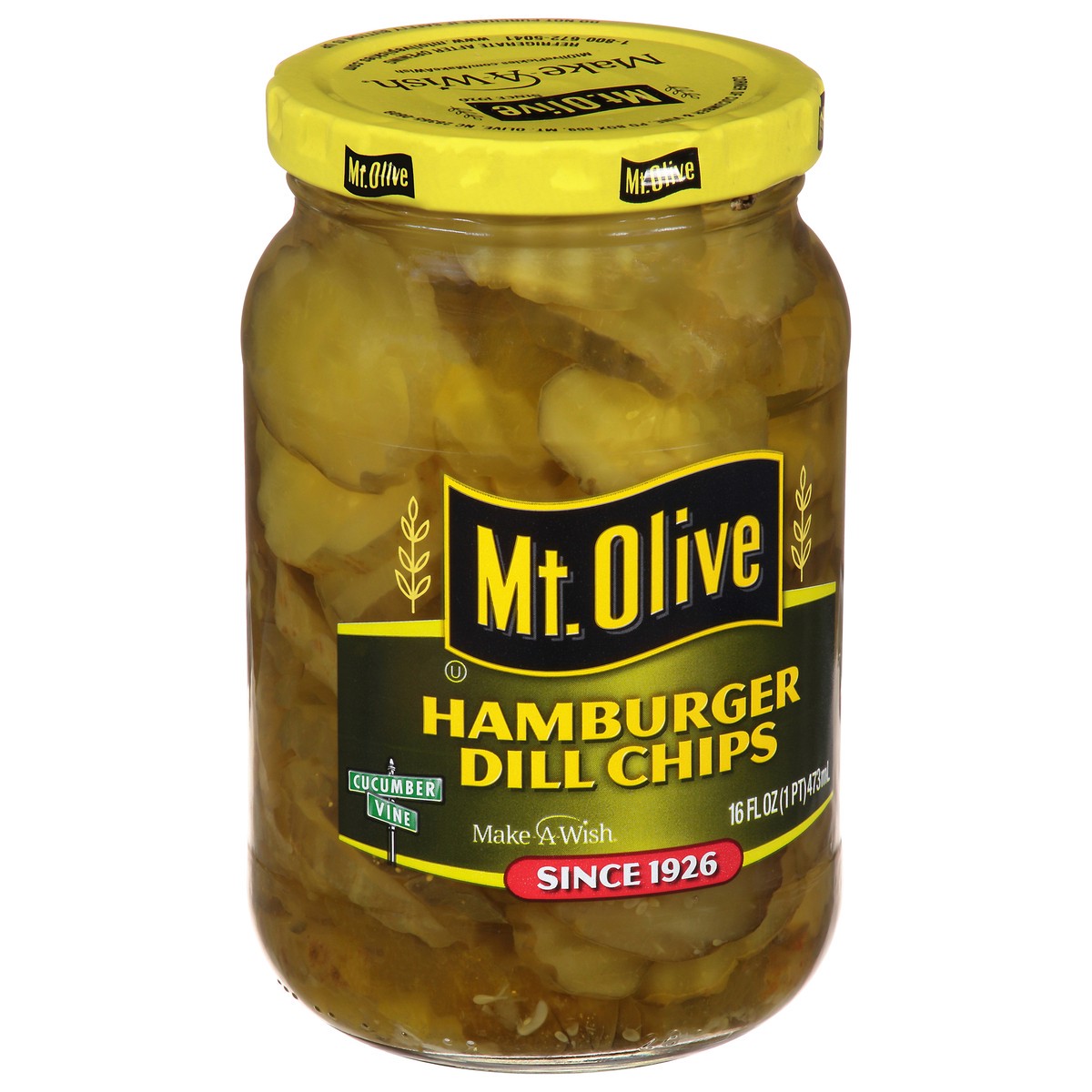 slide 3 of 9, Mt. Olive Hamburger Dill Chips Pickles 16 fl oz Jar, 16 fl oz