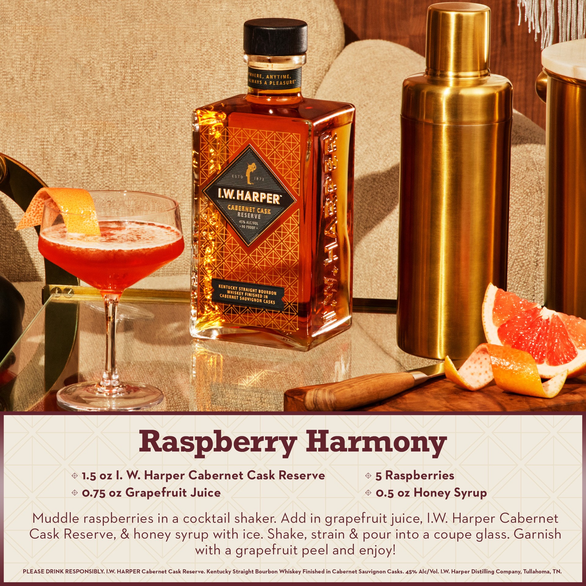 slide 3 of 8, I.W. Harper Cabernet Cask Reserve, 750 mL, 750 ml