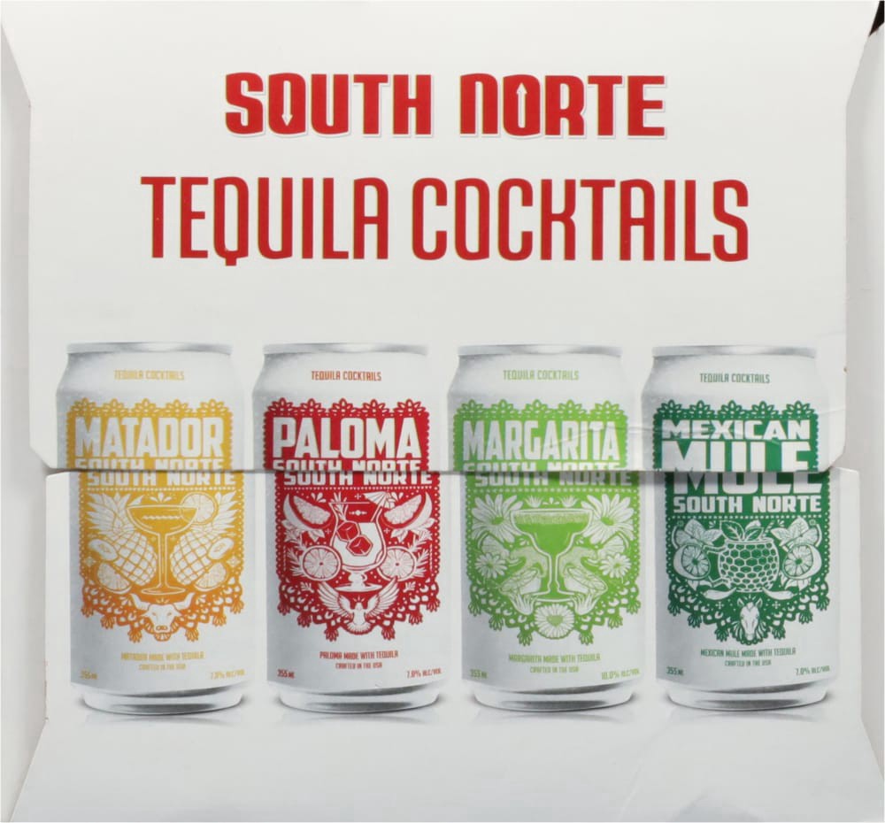 slide 6 of 6, South Norte Tequila Cocktail Fiesta Pack, 8 ct; 12 oz