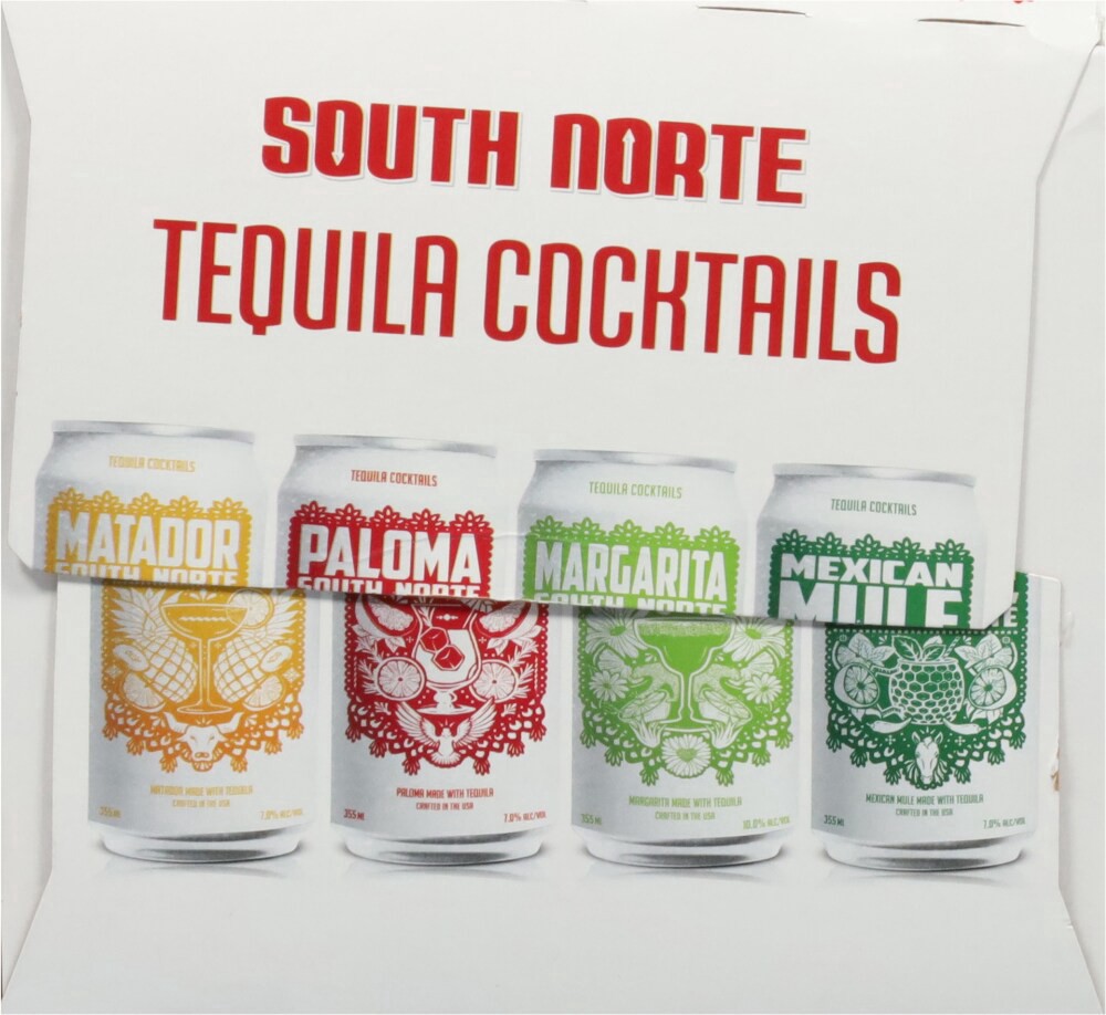 slide 4 of 6, South Norte Tequila Cocktail Fiesta Pack, 8 ct; 12 oz
