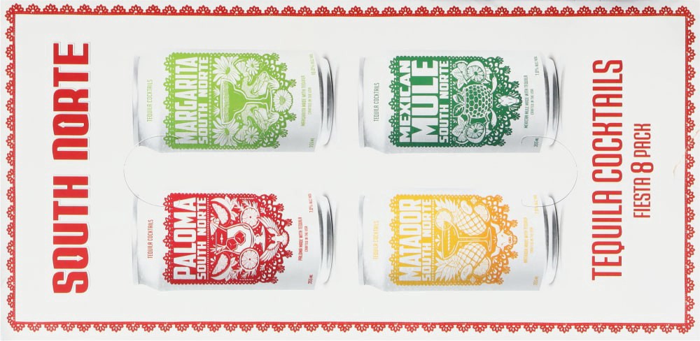 slide 5 of 6, South Norte Tequila Cocktail Fiesta Pack, 8 ct; 12 oz