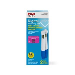 slide 1 of 1, CVS Health Digital Pregnancy Test, 2 ct