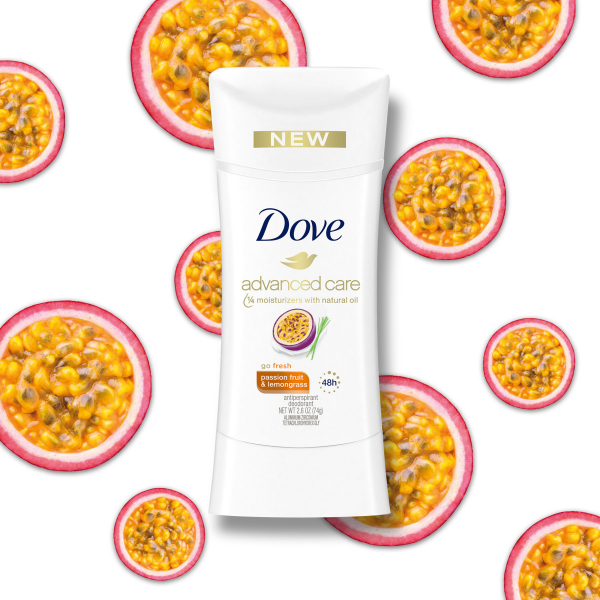 slide 9 of 16, Dove Advanced Care Deodorant Passion Fruit + Lemongrass, 2.6 oz