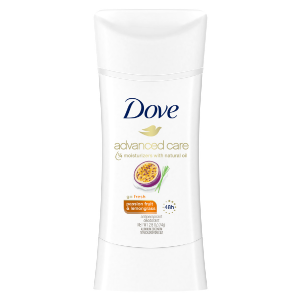 slide 15 of 16, Dove Advanced Care Deodorant Passion Fruit + Lemongrass, 2.6 oz