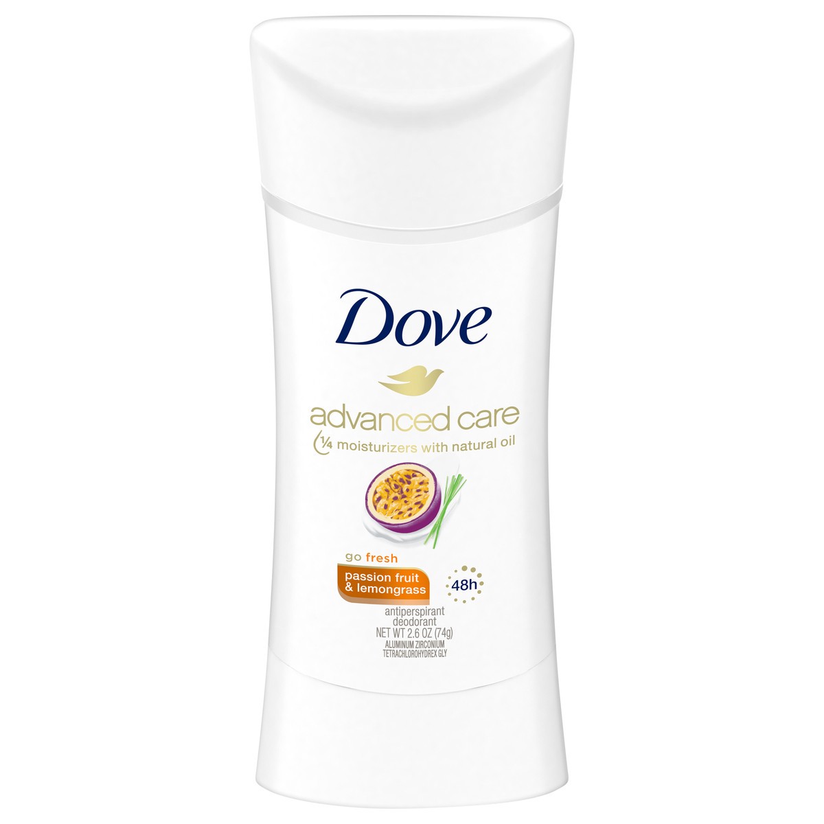 slide 1 of 16, Dove Advanced Care Deodorant Passion Fruit + Lemongrass, 2.6 oz