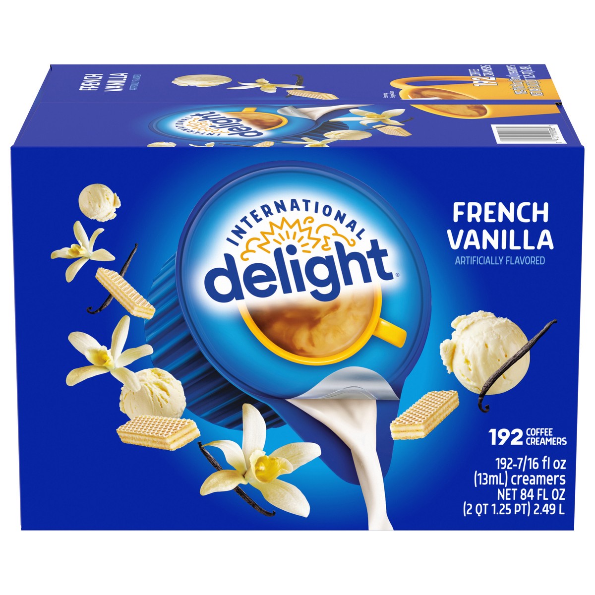 slide 1 of 9, International Delight French Vanilla Coffee Creamer Singles, 192 Count, 192 ct