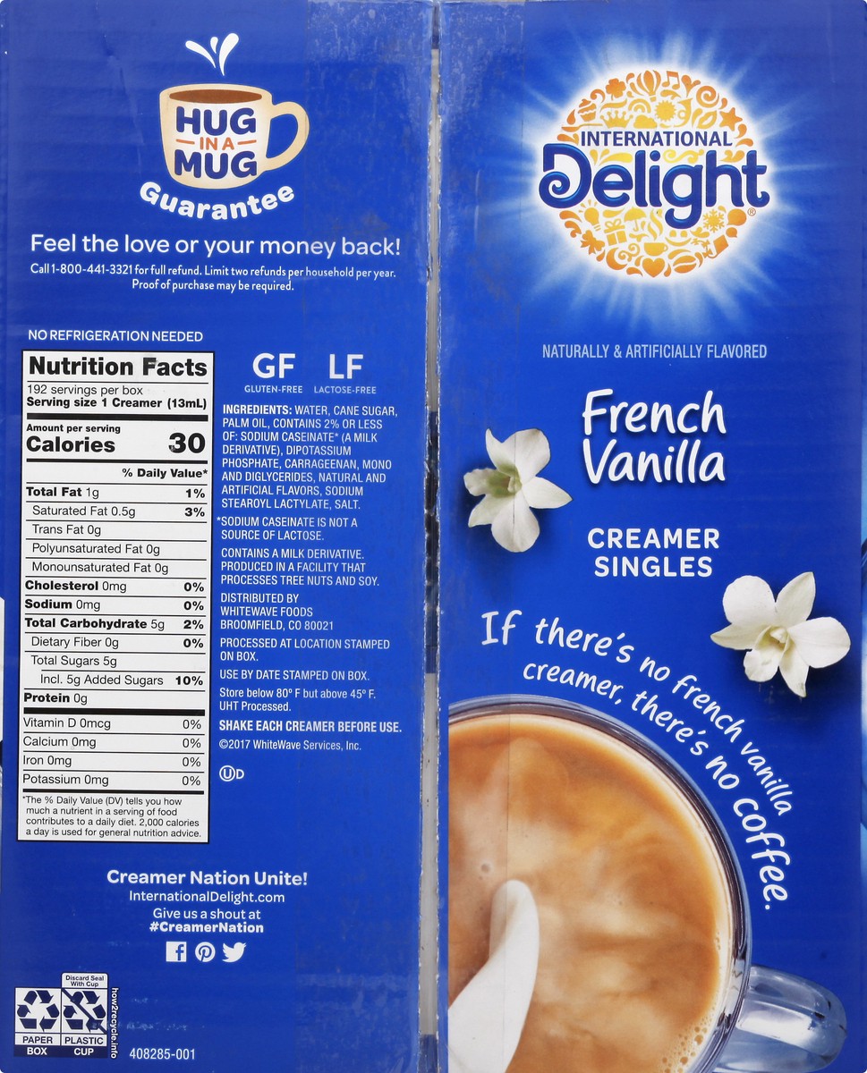 slide 5 of 9, International Delight Coffee Creamer Singles, French Vanilla- 192 pk, 192 pk