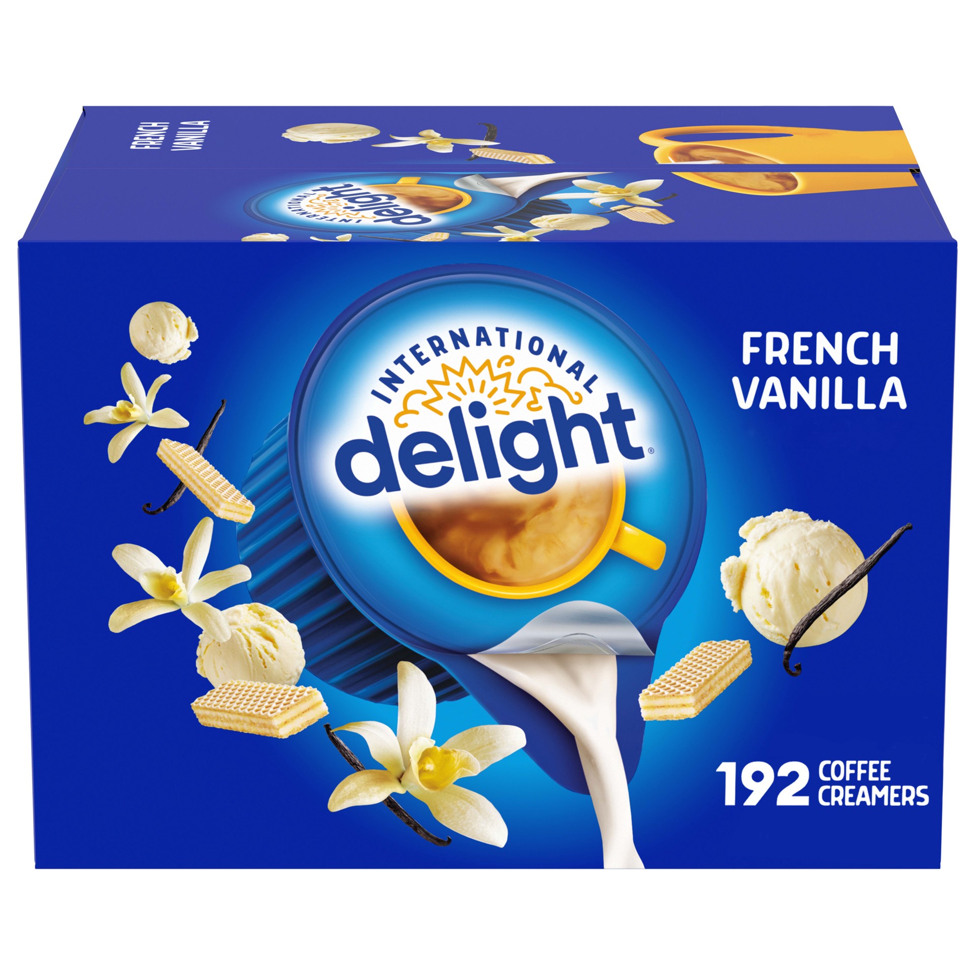 slide 1 of 9, International Delight Coffee Creamer Singles, French Vanilla- 192 pk, 192 pk