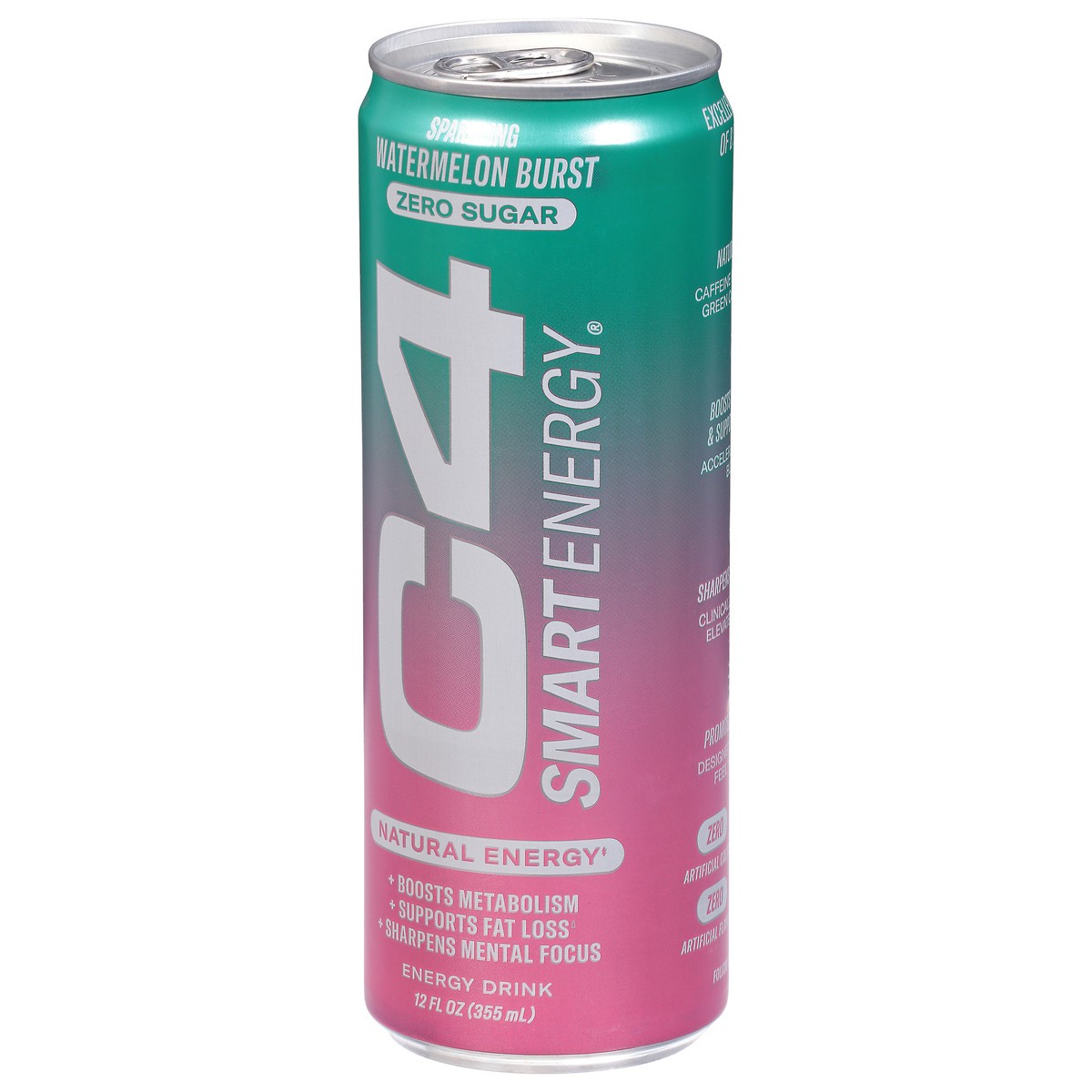 slide 4 of 9, C4 Sport Smart Energy Zero Sugar Sparkling Watermelon Burst Energy Drink 12 fl oz, 12 fl oz