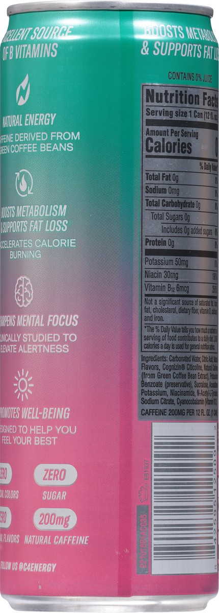slide 5 of 9, C4 Sport Smart Energy Zero Sugar Sparkling Watermelon Burst Energy Drink 12 fl oz, 12 fl oz