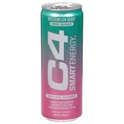 C4 Sport Smart Energy Zero Sugar Sparkling Watermelon Burst Energy Drink 12 fl oz