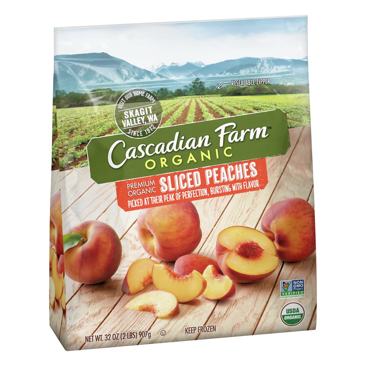 slide 2 of 13, Cascadian Farm Organic Premium Sliced Peaches 32 oz, 32 oz