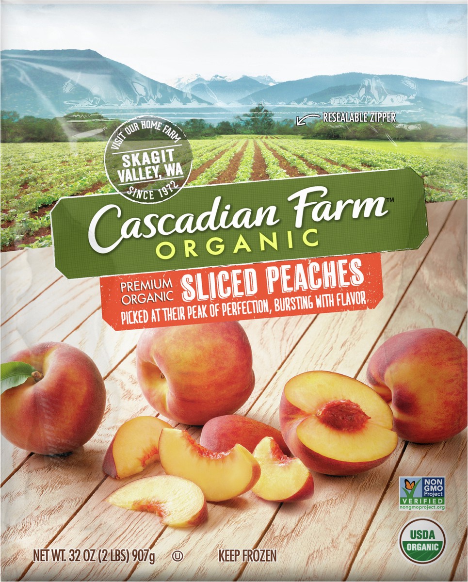 slide 4 of 13, Cascadian Farm Organic Premium Sliced Peaches 32 oz, 32 oz