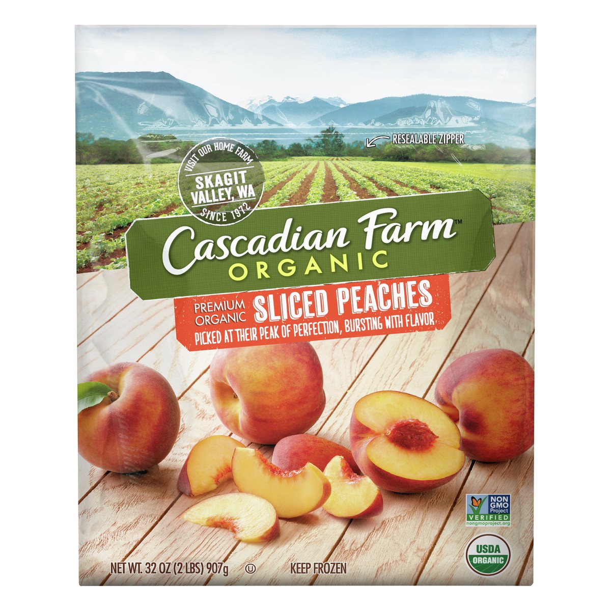 slide 1 of 13, Cascadian Farm Organic Premium Sliced Peaches 32 oz, 32 oz