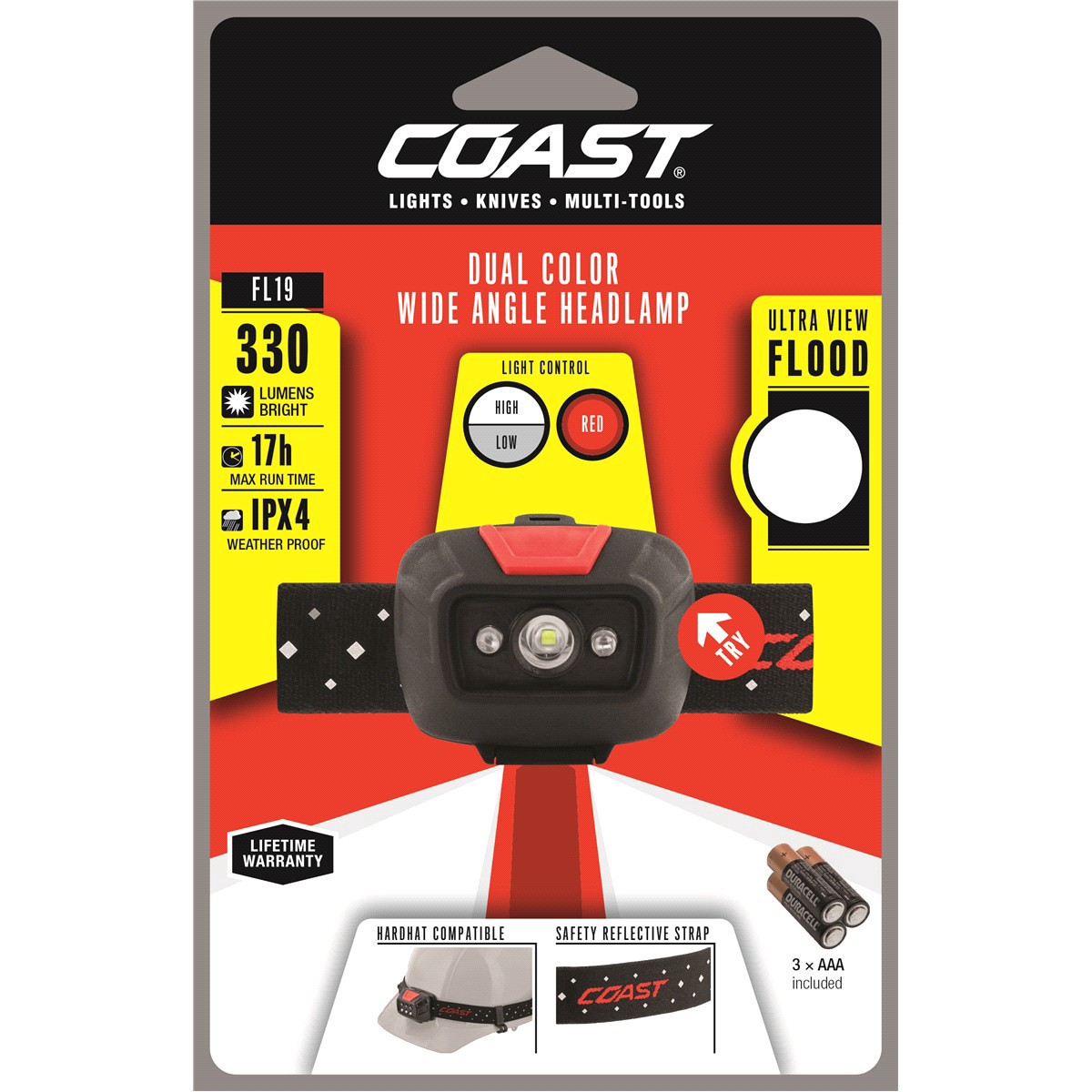 slide 1 of 5, Coast FL19 Dual Color LED Headlamp, 1 ct