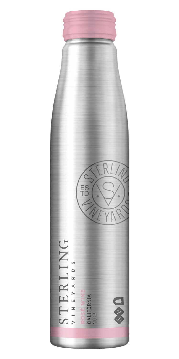 slide 1 of 1, Sterling Vineyards Aluminum Bottle Rose Wine, 375 ml